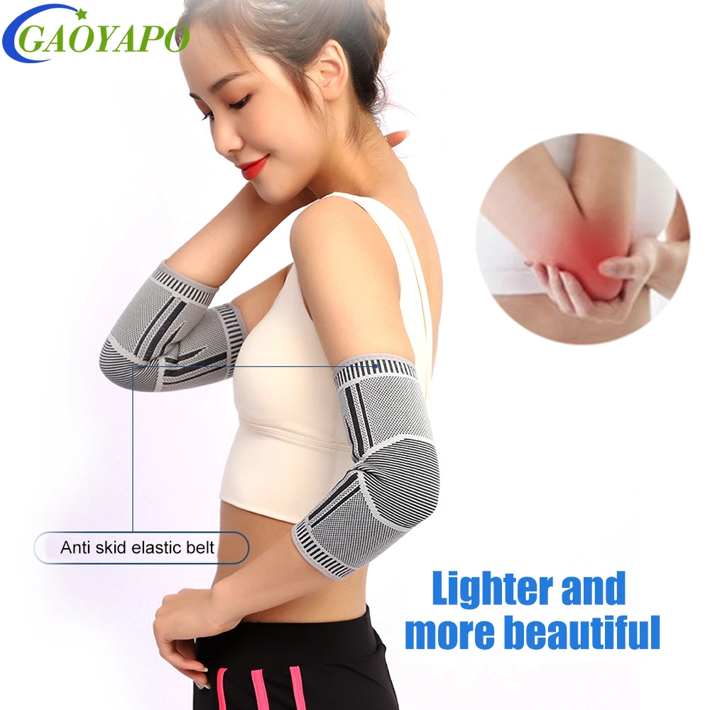 2Pcs Graphene Elbow Brace Compression Support Sleeve for Tennis Elbow,Golf Elbow Treatment-Reduce Joint Pain During Any Activity