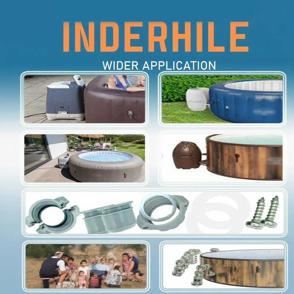 Outdoor Water Fitting Water Pipe Nut For Camping Trips Light Gray Blue Outdoor Water Connectors Robust PVC Material