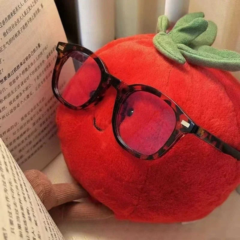 Cartoon Soft Cute Red Tomato Plush Toys Lovely Fruits Stuffed Pillow Vegetable Doll For Girls Kids Birthday Gift Home Decoration