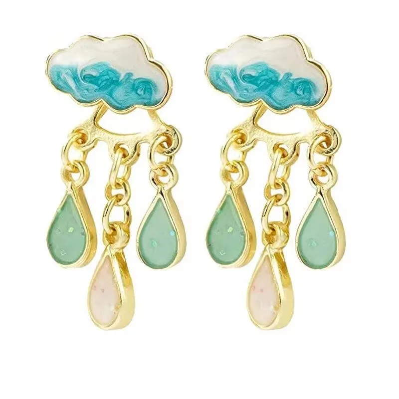 Earrings Jewelry Fashion Tassel Raindrop Earrings Beautiful Cloud Earrings for Women Girls