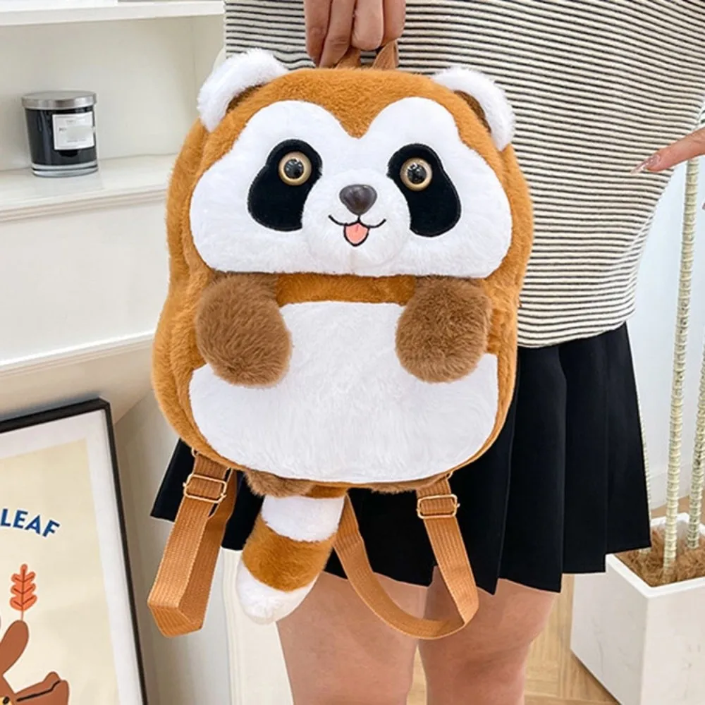 

Stuffed Animal Little Raccoon Plush Backpack Large Capacity Plush Cute Camel Plush Bag Cute Cartoon Cartoon Doll Bag Kids