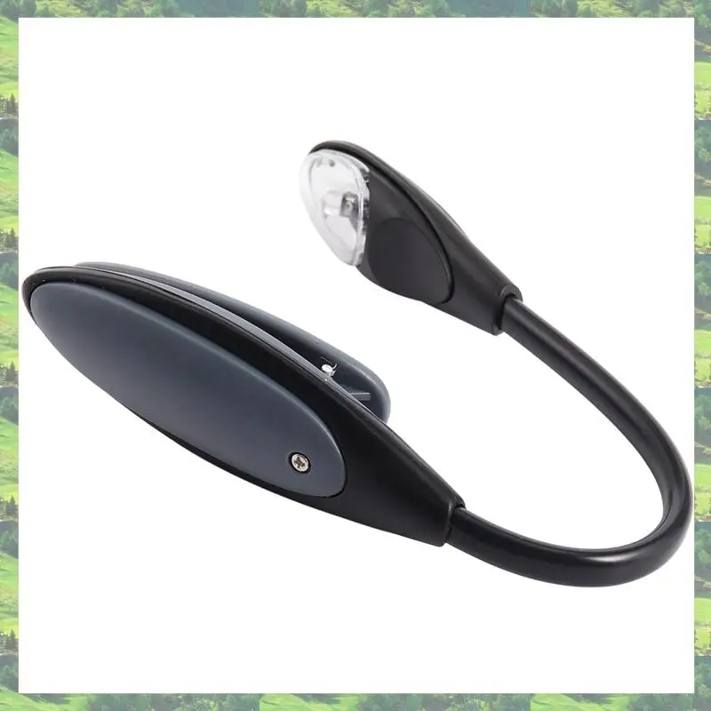 

A59Z-3X Mini Flexible Clip-On Bright Booklight LED Travel Book Reading Lamp White Light Book Holder Gray