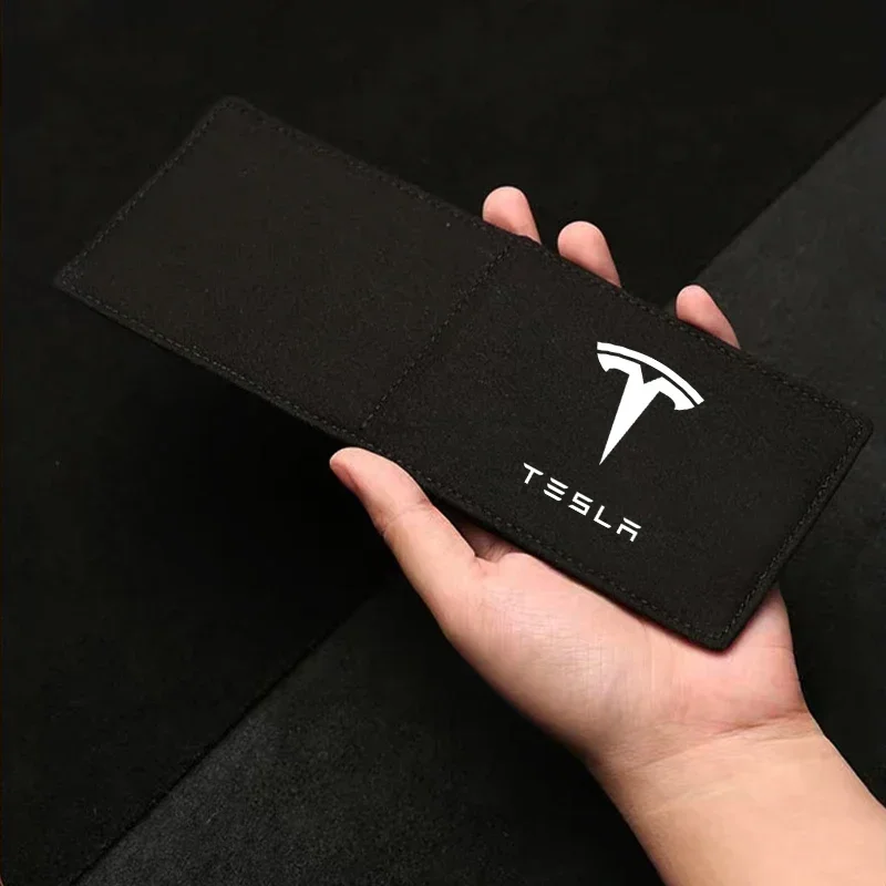 Car Driver License Cover Suede Anti-Fur Car Driving Documents For Tesla Model 3 S X Y 2022 Style Roadster Invader Coil Mod WYE