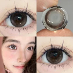 DUOXIU 1 Pair Eye Lenses New Korean Natural Lenses Color Contact Lenses Eyes with Degree Black Beautiful Pupil Fast Shipping