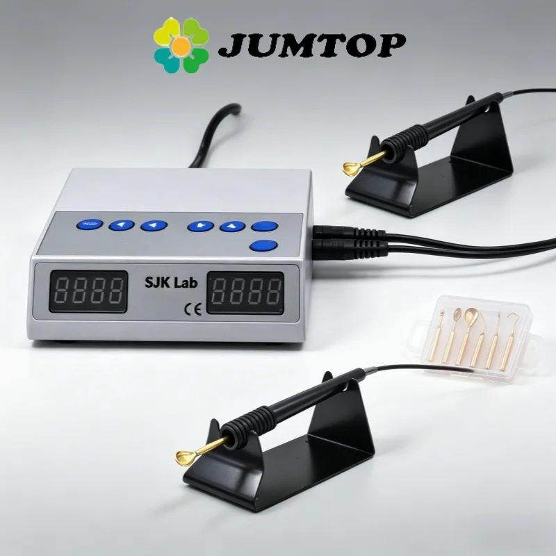 JUMTOP Dental Electric Wax Carving Kit with Double Pen and 6 Wax Tips, Digital Display Waxer Heat Carving Knife Machine