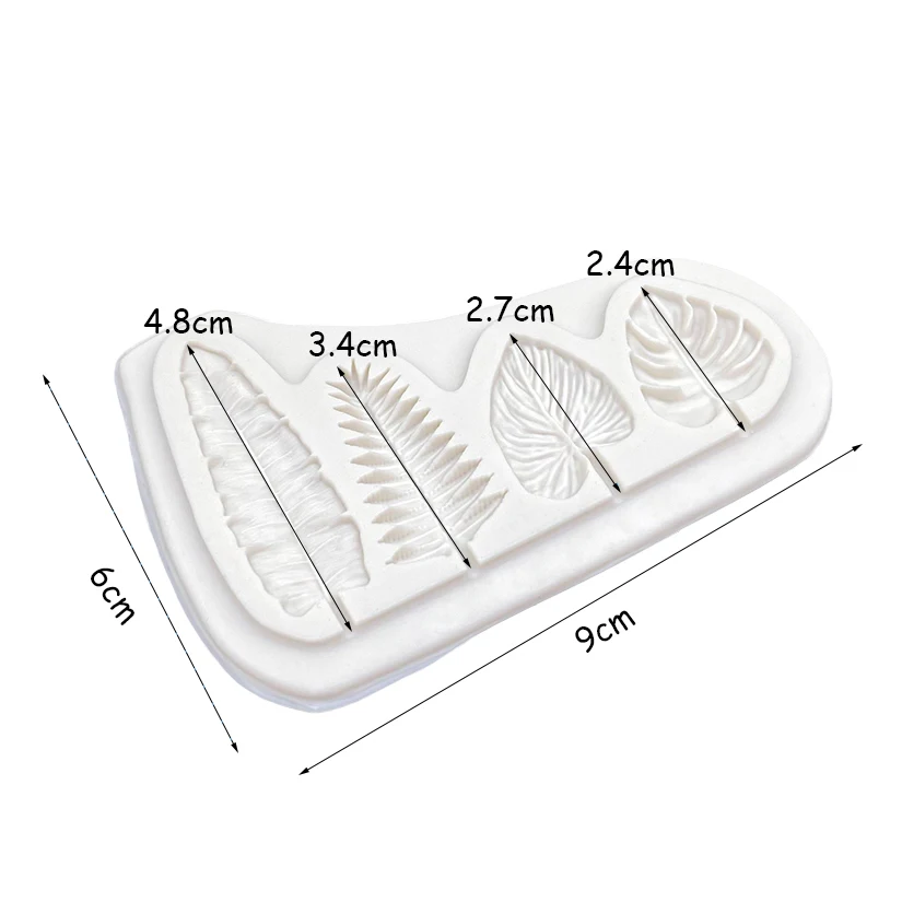 Palm Ginkgo Maple Monstera Deliciosa Leaves Silicone Sugarcraft Mold Resin Tools Cupcake Fondant Cake Decorating Tools