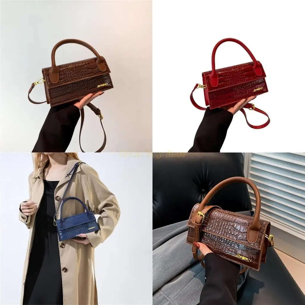 

X90D Leather Crossbody Bag Versatile Shoulder Bag for Women Girl Handbag Vintage Bags