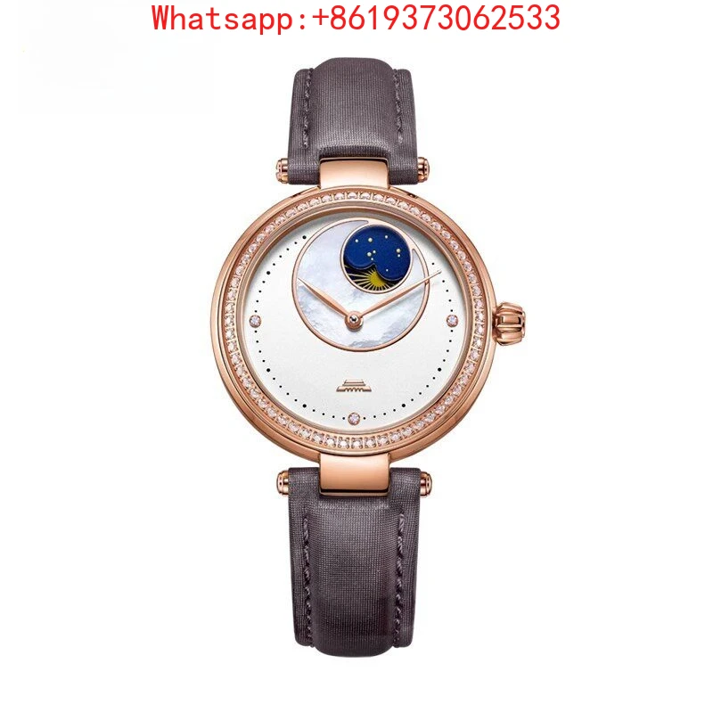 Customized Mechanical Watch Female Inspiration Waterproof Through Bottom Diamond Girlfriend Gift Limited Edition Ladies Watch