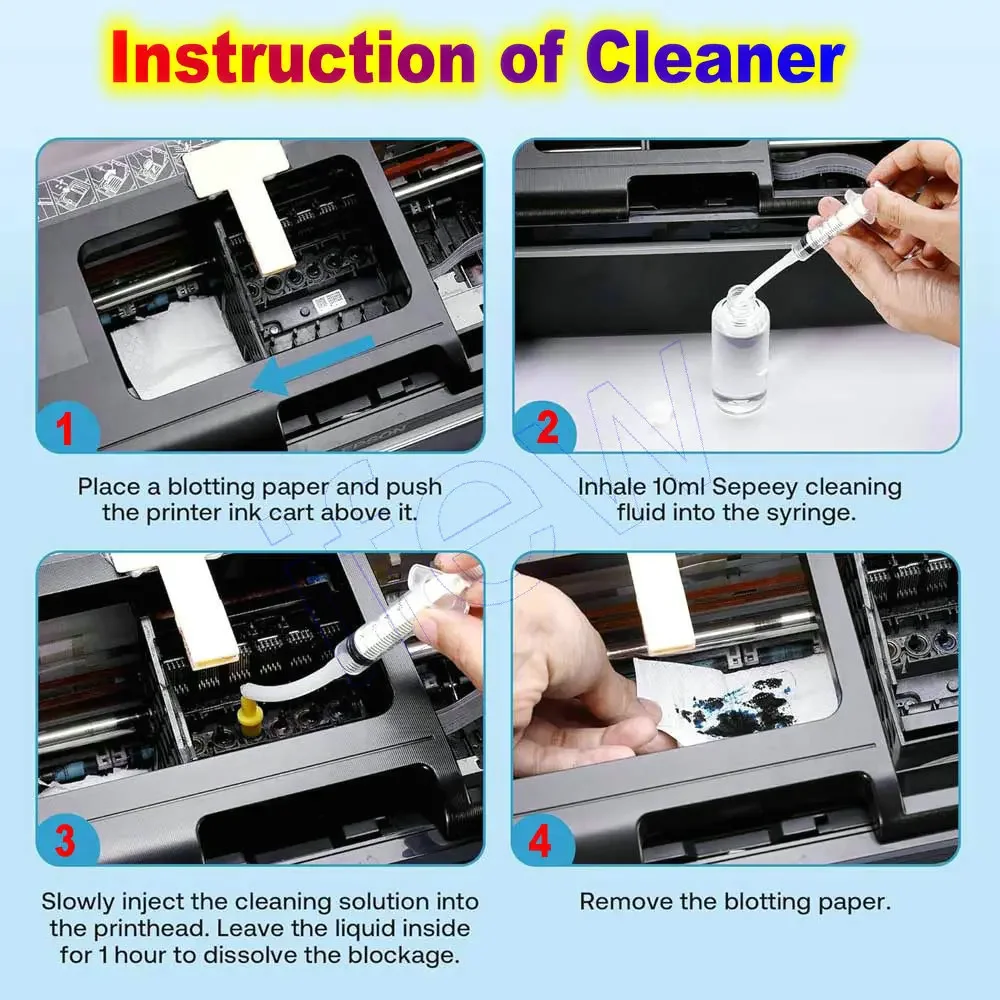 سائل منظف رأس الطباعة L800 لتنظيف DTF حل تنظيف قوي لرأس الطباعة Epson L18050 L8050 8550