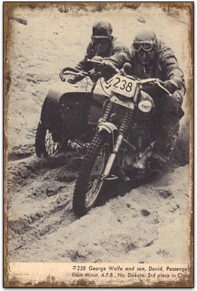 Free Pintree Funny Retro Classic Wall Decoration - Garage ​Metal Signs Artwork - Vintage Motorcycle Race Photos - Original  sign