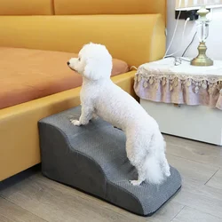 Ramp Stairs Dog Cat Stair Non-Slip Pet Ramp Stairs Dog Ramp for Bed Pet Dog Steps2/3 Tiers Training Stair Removable Washable