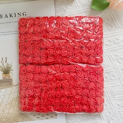 144pcs 2cm Mini Foam Rose Flower Heads Bouquet Wedding Home Decoration Scrapbooking DIY Wreath Gift Teddy Bear Artificial Flower