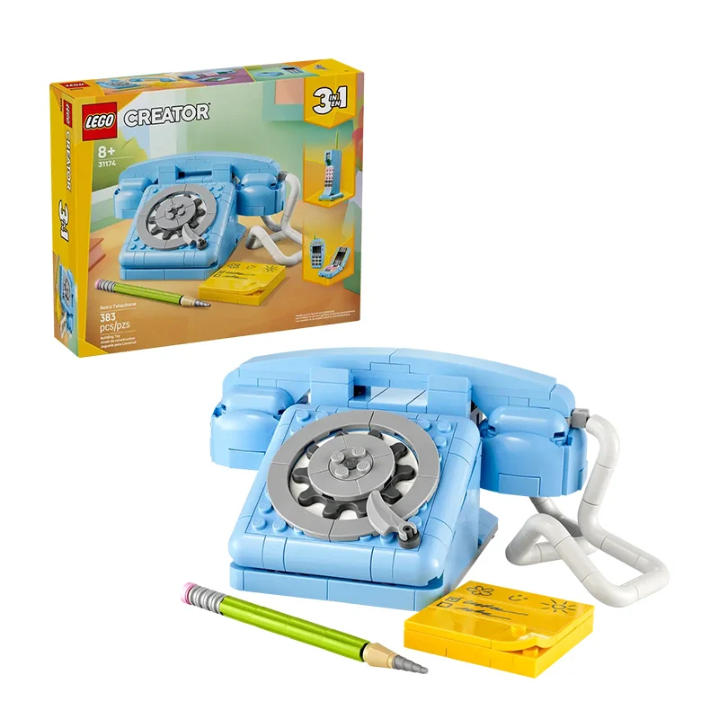 

LEGO Creative Versatile Series 31174 Retro Phone for Boys and Girls, Children's Puzzle Building Blocks, Toy Gifts and Ornaments