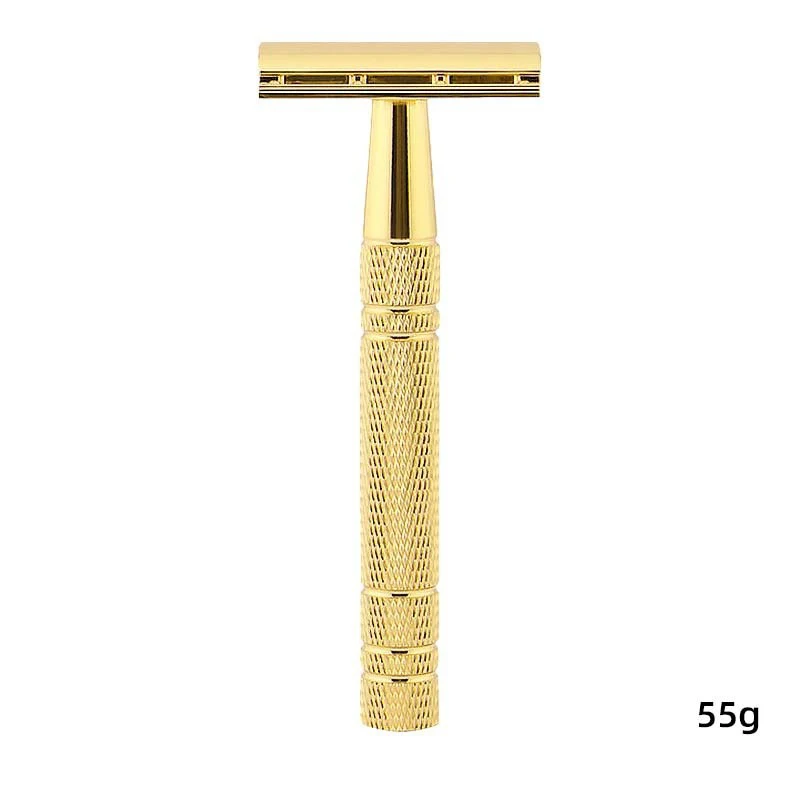 4색 남성용 전문 수동 면도기 이발사 면도기 면도 수염 커터 선물 안전 면도기 금속 무게감 있는 손잡이 선물