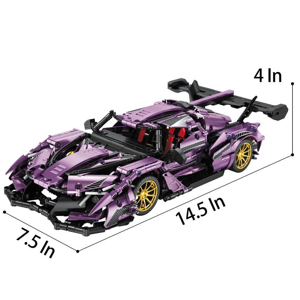 Zestaw klocków do budowania samochodów wyścigowych dla dorosłych, 14 1391 elementów Zestaw do budowania modeli samochodów dla chłopców w wieku 12 13 14 15 16