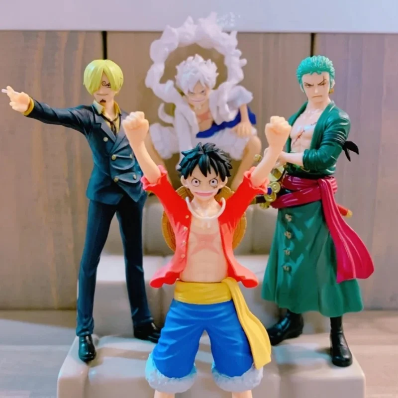 

In Stock Bandai Original Banpresto One Piece Hg 01 Gashapon Luffy Zoro Sanji Nika Gear 5 Anime Figures Action Model Toys