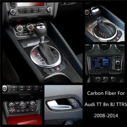 Carbon Fiber for Audi TT 8n 8J MK1 Mk2 Mk3 Air Conditioning CD panel Central Control Gear Panel headlight switch trim stickers