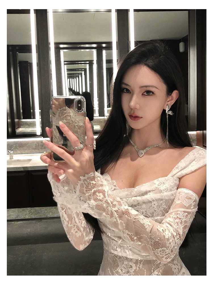 Sexy Womens Dresses Ele Casual Solid Slim Slash Neck Vintage Party Long Dress Female Clothes IC Robe Vestidos New