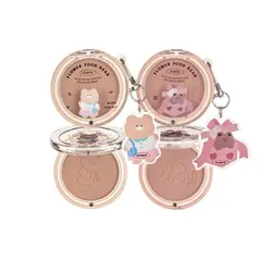 FLORTTE Blush Trim Natural Peach Nude Blusher Cute Makeup Korean Matte Food Bear Blush for dark skin