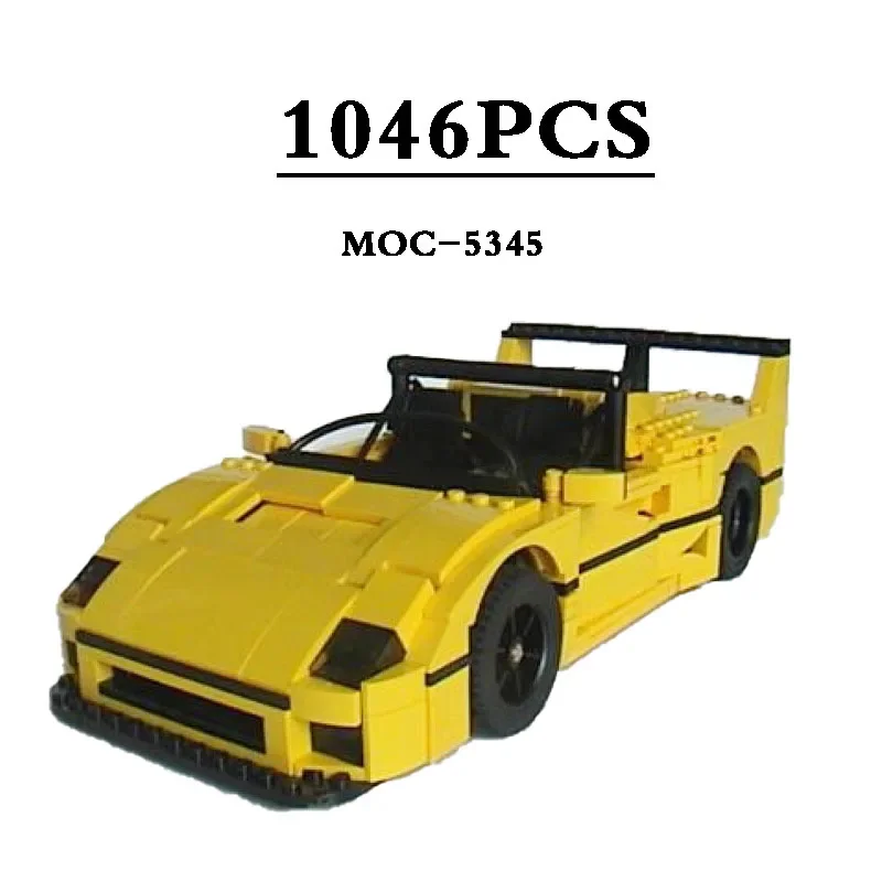 

Building Block MOC-5345 Racing Car 10248 F40 LM Roadster V2 Building Block Model 1046PCS Kids Toys Birthday Gift Christmas Gift