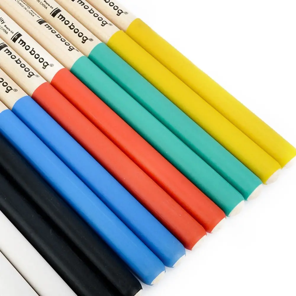 1 ペア新品、滑り止めハンドル付きアクセサリープラスチックドラムスティック楽器木製ドラムスティックパーカッションツール