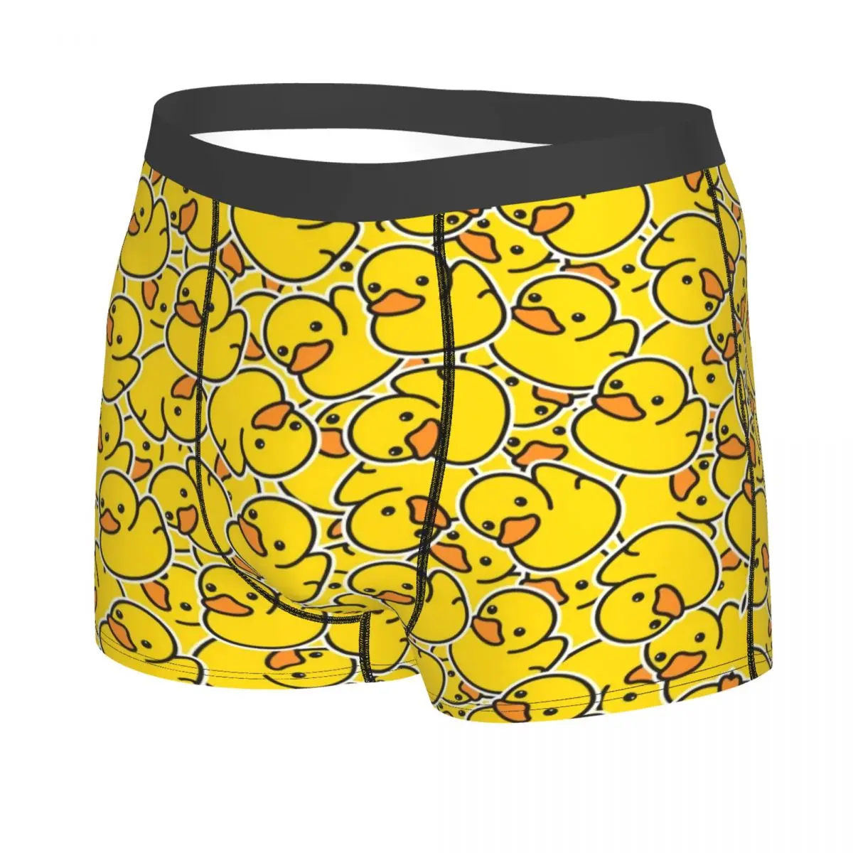 Custom Funny Duck Cartoon Pattern Boxers Shorts Panties Male Underpants Breathable Briefs Underwear