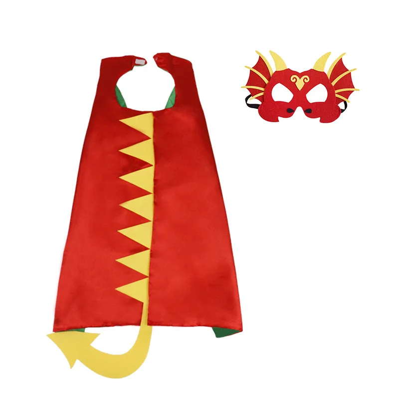 Dinosaur-Capes-Costume for Kids Dragon Masks Dino-Party-Favors 6 Pack Toddlers Boys Dress-up Costumes Role Play Gift