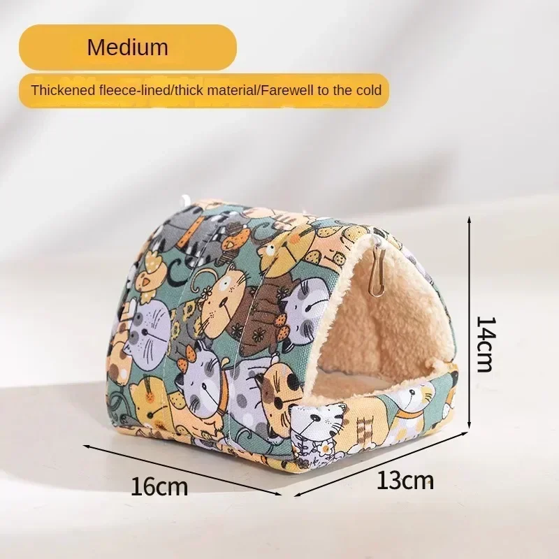 Birdhouse Parrot Nest Warm Nest Parrot Cotton Nest Winter Peony Young Bird Thermal Extra Roomy Thickened Nests 5.1*6.3*5.5 Inch