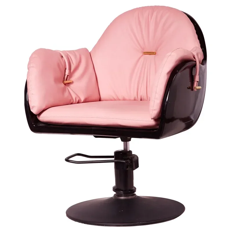 A Barber shop seat retro with foot pedal special high-end lifting designer simple and fashionable