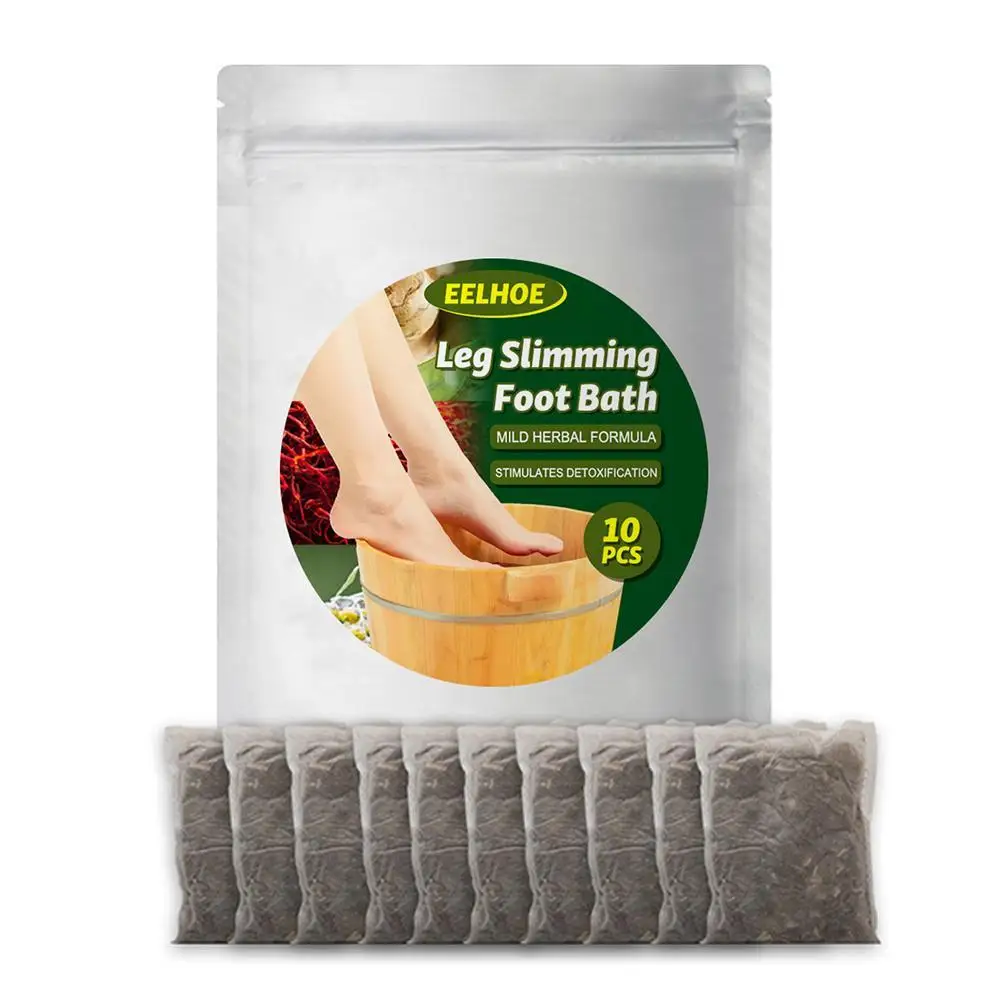 10Pcs/Bag Leg Slimming Foot Bath Purime Lympatic Drainage Ginger Foot Soak Ginger Foot Bath Powder Products Feet Care