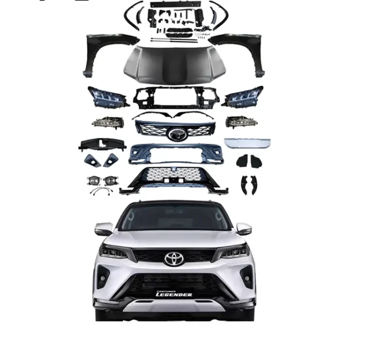 

PP Material Hilux Vigo Body Kit 2012-2015 Upgrade To Fortuner Legender GR style 2021 Pickup Facelift body kit