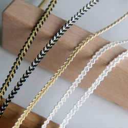 Gold Silver Lace Trim Ribbon Curve Lace Fabric Sewing Centipede Braided Lace Wedding Craft DIY Clothes Accessories Decoration