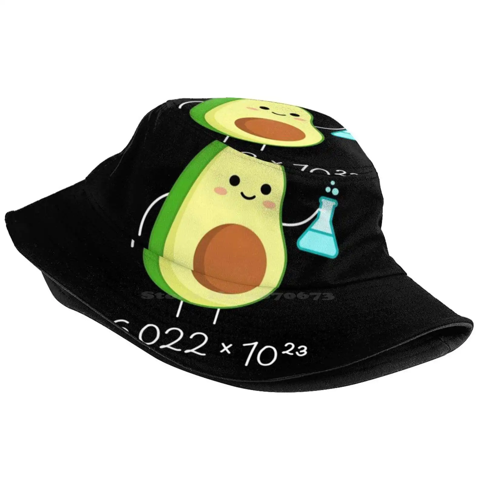 Avogadro'S Number Pun. Cute Avocado Chemist. Sun Cap Fisherman Hat Bucket Hats Avogadros Number Avocado Cute 6 022 X 10 23