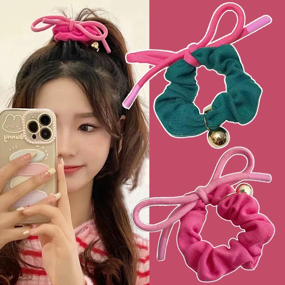 الإبداعية رباط الحذاء القوس العلاقات الشعر للنساء الحلو Bowknot مطاطا العصابات للنساء Scrunchies الشعر حبل إكسسوارات الشعر