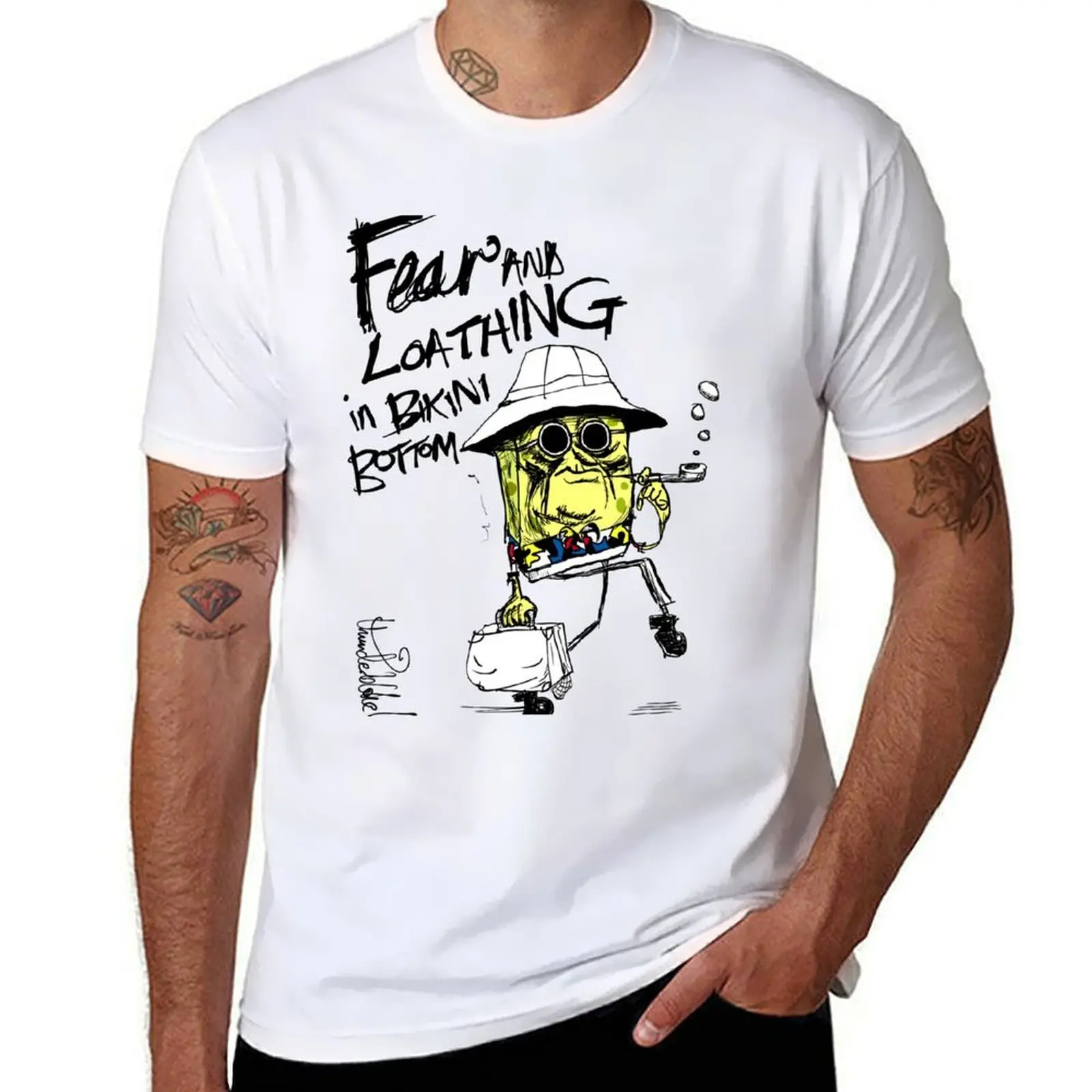 

Fear and Loathing in Bikini Bottom T-Shirt t shirts for man cotton funny t shirt man designer t shirt man luxury T-Shirt