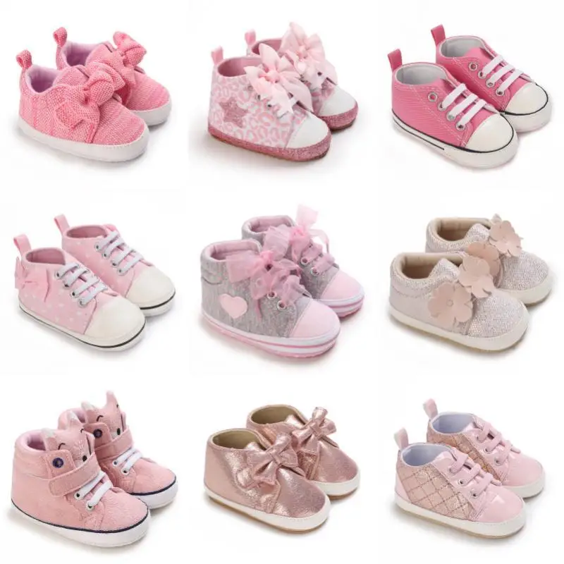 Baby Girl Spring Autumn First Step Walking Shoes 0-18 Months Soft Sole Comfortable Casual Sports Newborn
