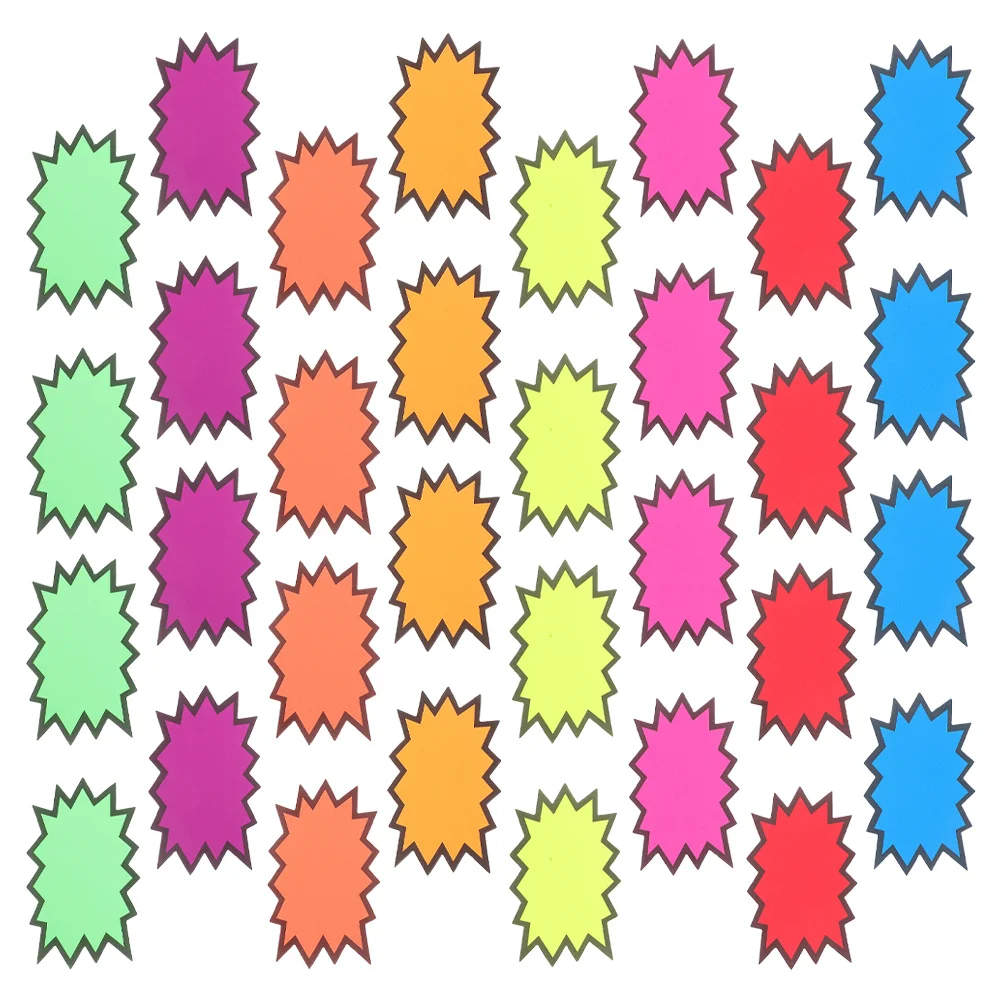 

160 шт. флуоресцентные бирки для распродажи, высокая видимость неоновых цветов, многоразовые водонепроницаемые этикетки с ценами для розничной торговли супермаркетом