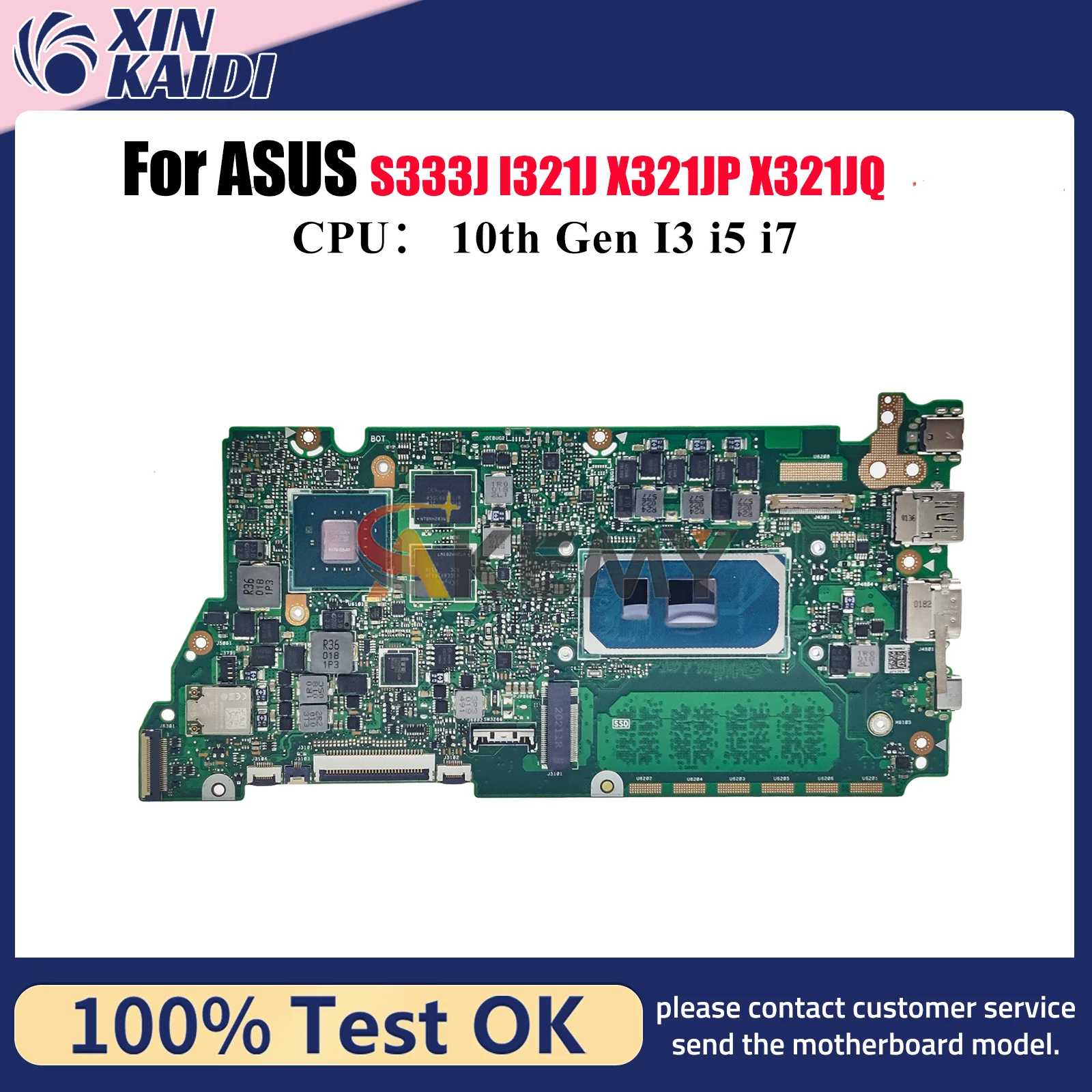 

X321JP Материнская плата для ноутбука ASUS VivoBook S333J I321J X321JQ X321JP X321J Материнская плата с 10-го поколения I3 i5 i7 100% тест OK stk