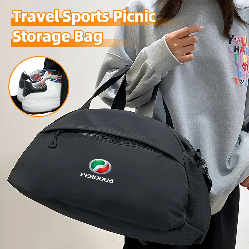 Сумка для хранения логотипа автомобиля, спортивный органайзер для фитнеса, дорожные сумки для багажа для Perodua Axia Bezza Myvi Alza Ativa Aruz