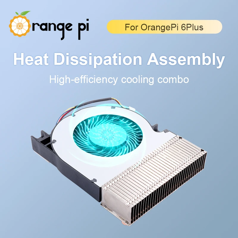 Orange Pi 6 Plus 16G + مبرد DDR5 CIX SoC Mini PC M2 NVME SSD 45TOPS NPU لوحة واحدة للكمبيوتر تشغيل Linux/Android/Windows/ROS2 OS