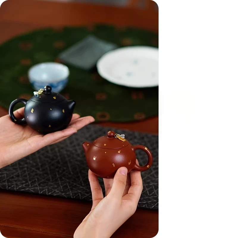 Zisha pot raw ore Zhu mud ash sprinkle pour Xishi pot sketch Kung Fu teapot 120