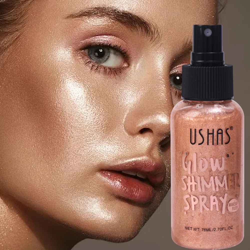 Waterproof Bronzer Highlighter Liquid Spray Illuminating Body Face Shimmer Lasting Brighten Glow Face Glow Highlighter Makeup