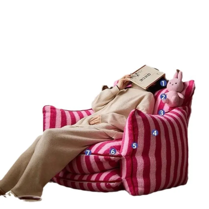 

Sofa single living room striped small apartment casual ground bedroom sofa chair