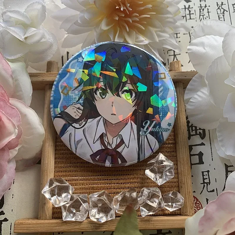 New 58MM Anime My Teen Romantic Comedy Brooches Cosplay Badges Yukinoshita Yukino Brooch Pins Bag Accessories For Women Men Gift