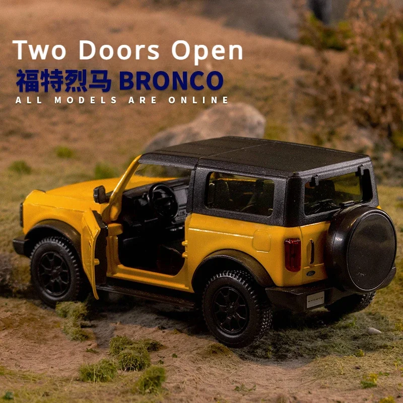 Nieuwe 1:36 Ford Bronco Suv Off-Road Hoge Imitatie Legering Auto Model Auto Decoratie Collectie Geschenk Speelgoed Spuitgieten Model Speelgoed