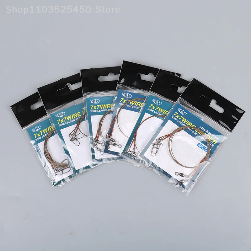 1 Pack Steel Fishing Line Wire Line Leader Fishing Leash  Anti-winding Titanium Wire Anti-bite Wire Fishing Accessories