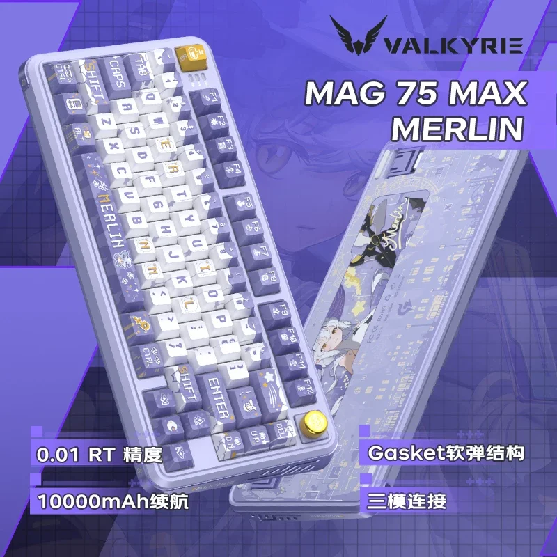 VALKYRIE VK MAG 75 MAX Magnetic Switch Keyboard Tri Mode Wireless Bluetooth Rt0.01 Customized Mechanical Keyboard