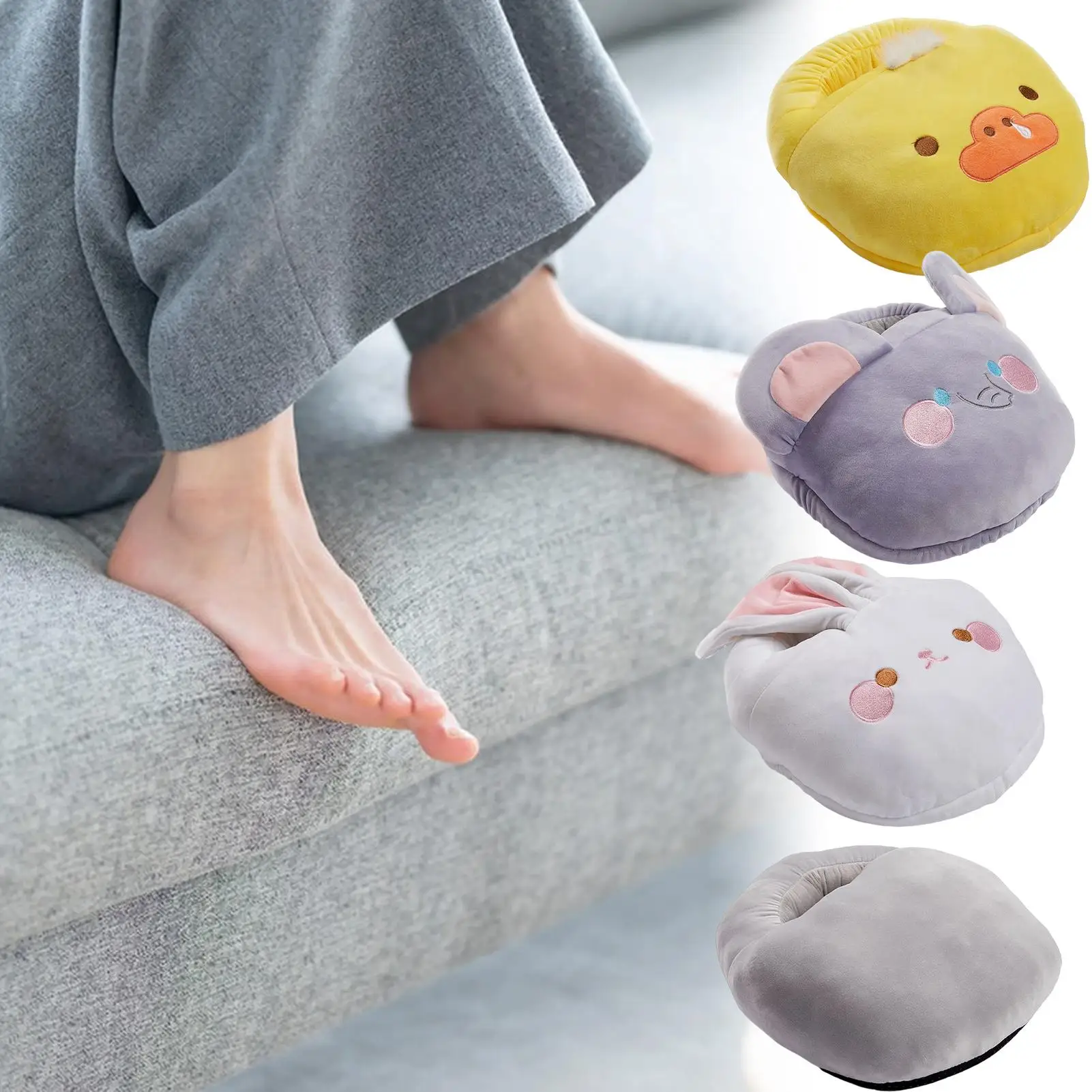 

Электрическая грелка для ног USB-подключаемая грелка для ног Мягкий обогреватель Мультяшная обувь для мужчин Женщины Спальня Гостиная Общежитие Офис