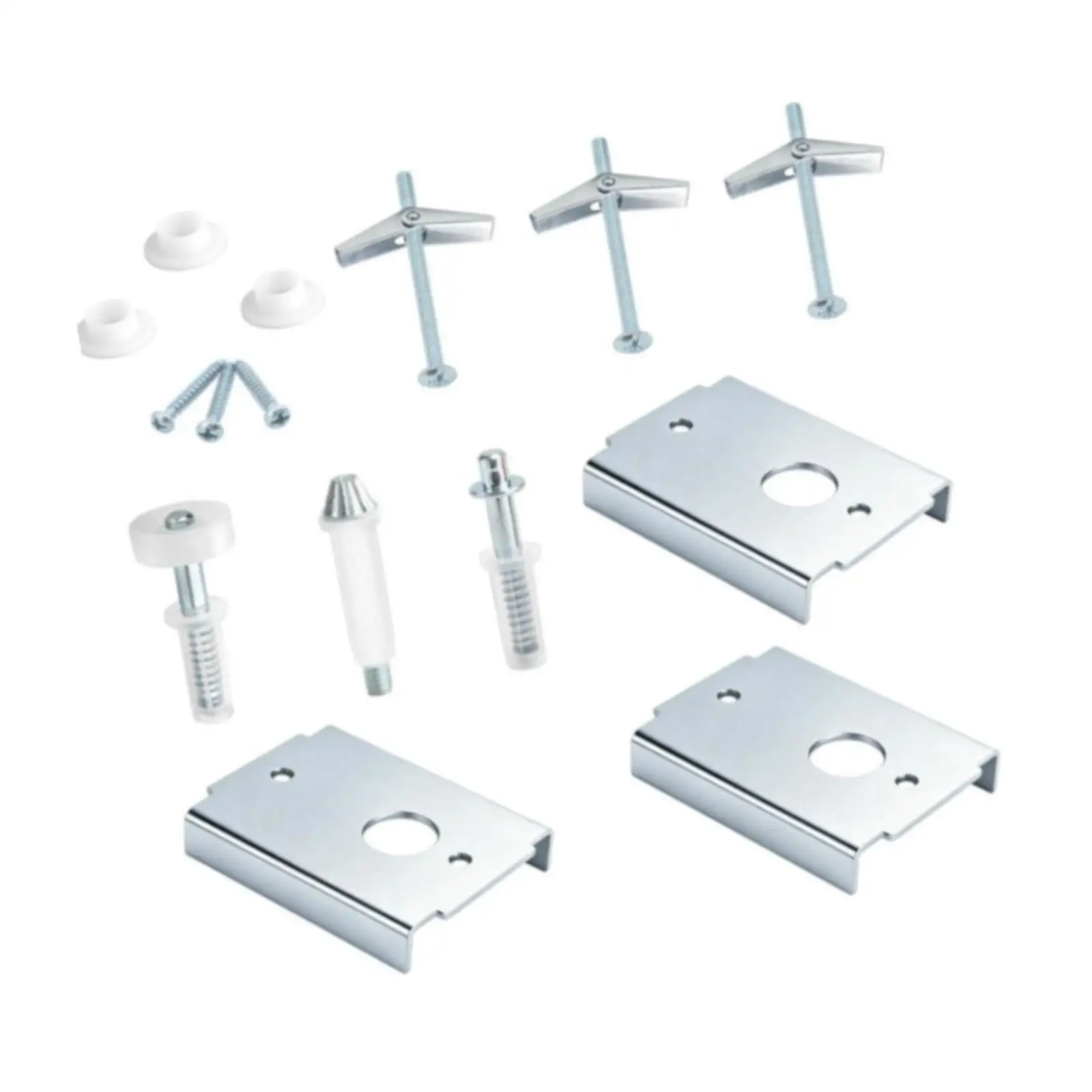 Bifold Door Repair Bracket Carbon Steel with Pins and Guide Wheels Repair Kit Hardware for Double Fold Wood Doors