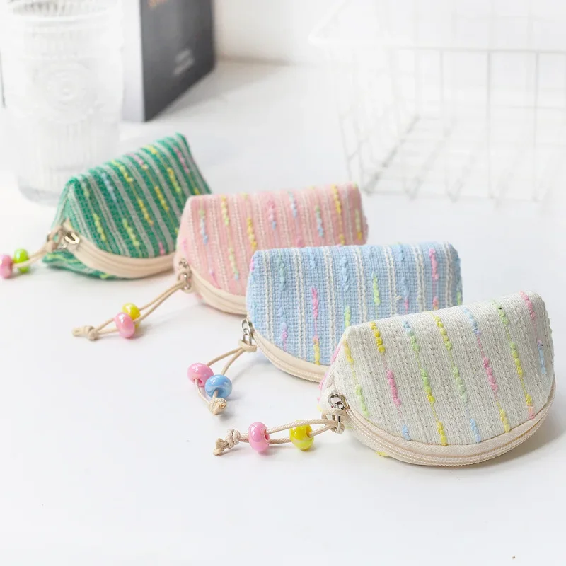 Cute Mini Zero Wallet Korean Small Fresh Shell Bag Key Earheads Lipstick Storage Bag Student Coin Purse Coin Pouch Cute Purse